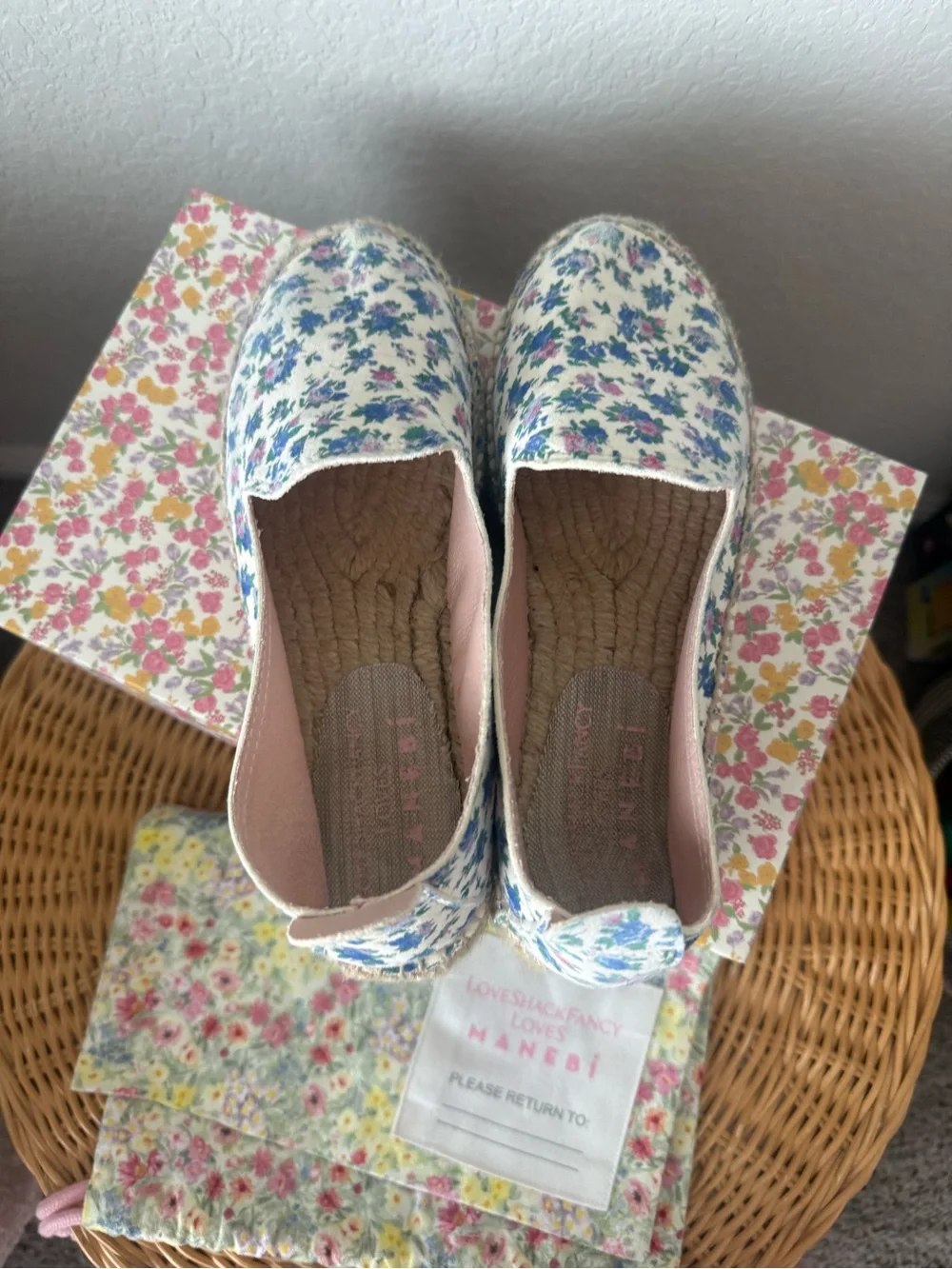 LoveShackFancy slip espadrilles